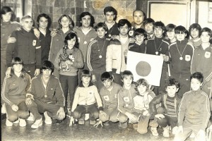 Histórico:Primer equipo de la Regional Atlántica Campeón en Brasil 1980,con los Técnicos Prof. E.Etchepareborda,C.V.Lacabana y J.O.Juri.