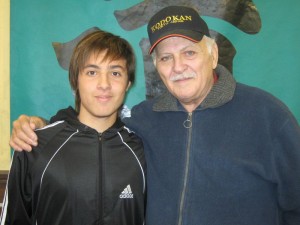 Kevin Joaquin Juri con el Mtro.Reinaldo Forti en el Nacional de Rosario 2010.