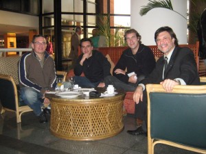 Coffe Break en el curso:Daniel De la Cueva, Ajejandro Yapuncic,Gustavo Svane,Jorge Juri.