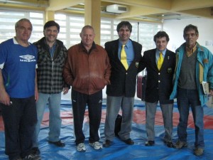 Izq.a Der.:Carlos Vario,Jorge Juri,Erik León,Gustavo Fiszman,Fernando Ritner y Oscar Ortiz(Presidente de la FALA).