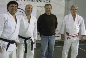 Jorge Juri, Eduardo Benedetti, Ariel Spada(Srio.de Acción Social  Luz y Fuerza) y Antonio Gallina.