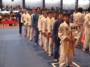 Los Judokas de Federación Metropolitana en la inauguración.
