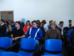 Deportistas durante la ceremonia.