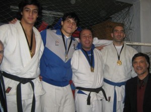 Podio Senior - 81 Kg.:M. La Torre(2º), Luis Vega (1º), J.Hernando (3º) y A. Ramírez (3º) 